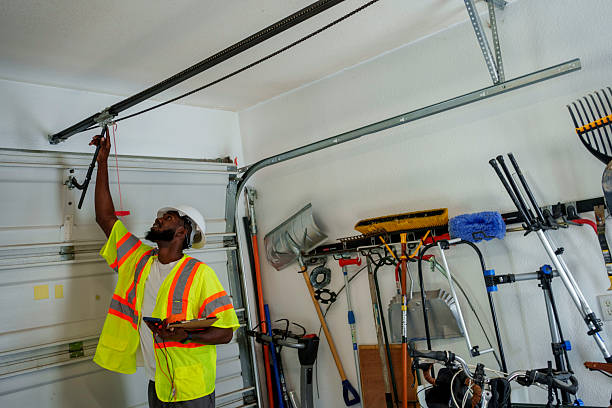 Professional Garage Door Panel Replacement technician working in Bohemia, NY